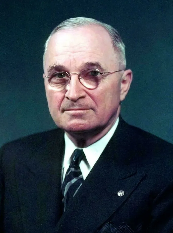 A portrait of Harry S. Truman, a key figure in changing the sense of history with his timeline facts.