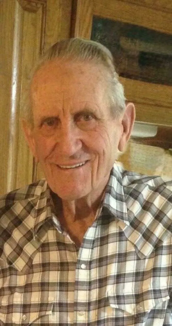 A smiling elderly man in a plaid shirt, reflecting on timeline facts and history.