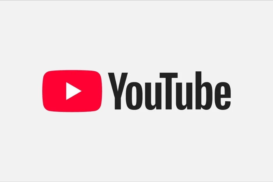 The iconic red and white YouTube logo with the play button icon, representing the popular social media platform for video content.