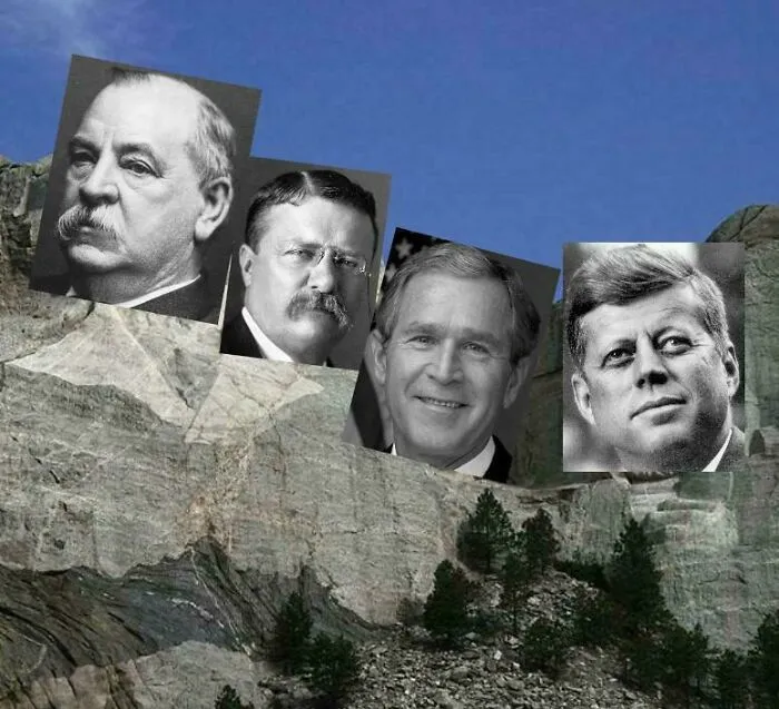 Historical timeline facts depicting presidents on Mount Rushmore for a sense of history.