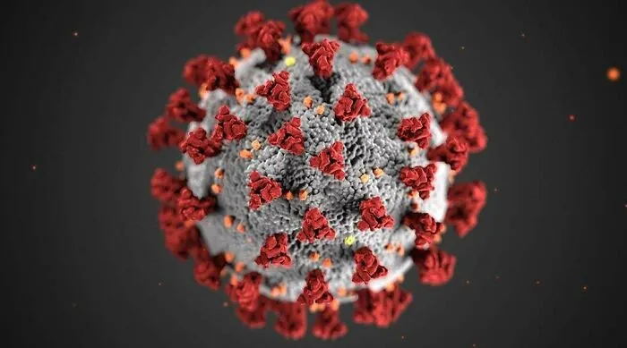 A microscopic illustration of the COVID-19 virus, representing a major event in recent timeline facts and global history.