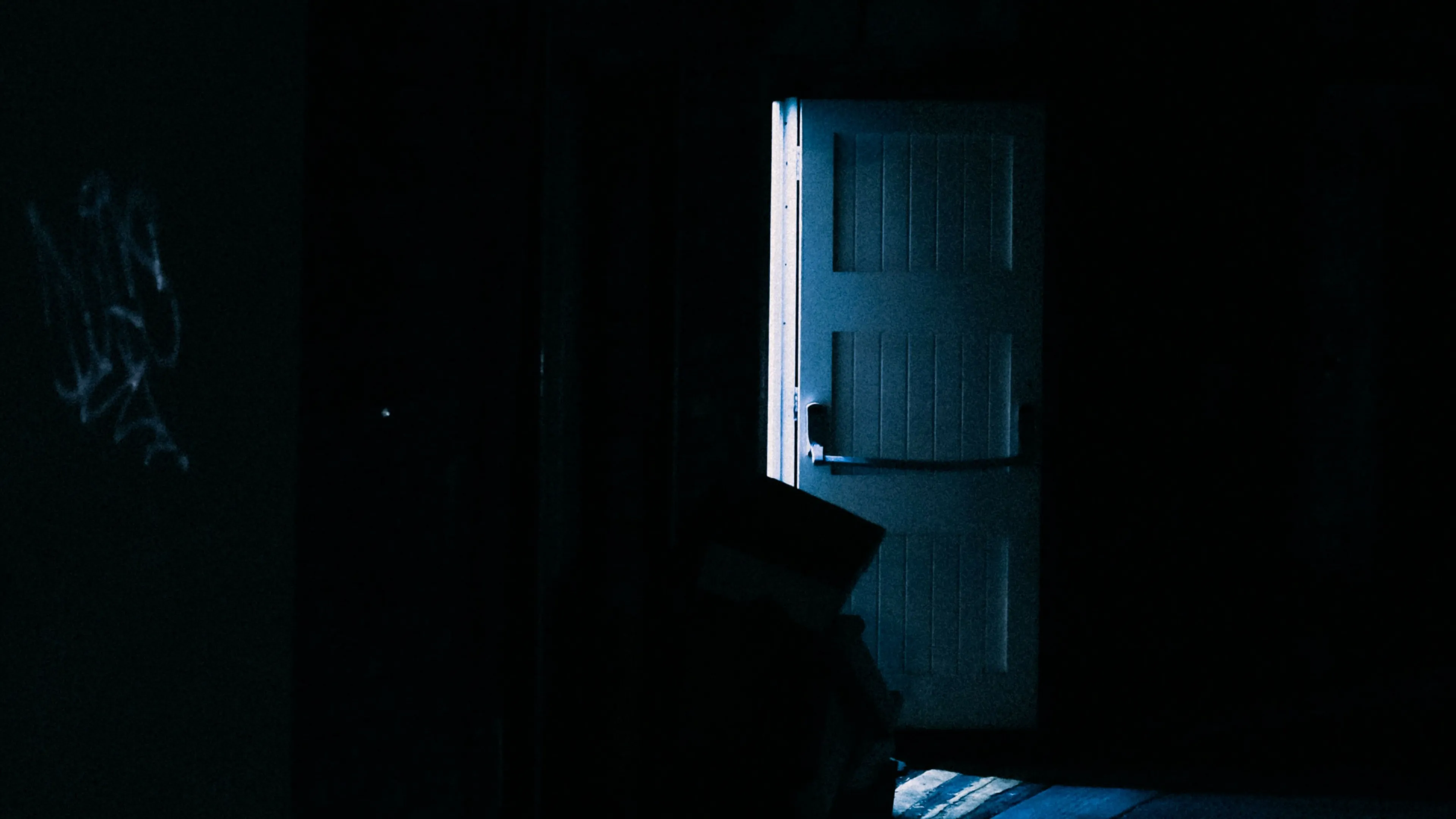 A dark room with a match light. Solving tricky questions and riddles.