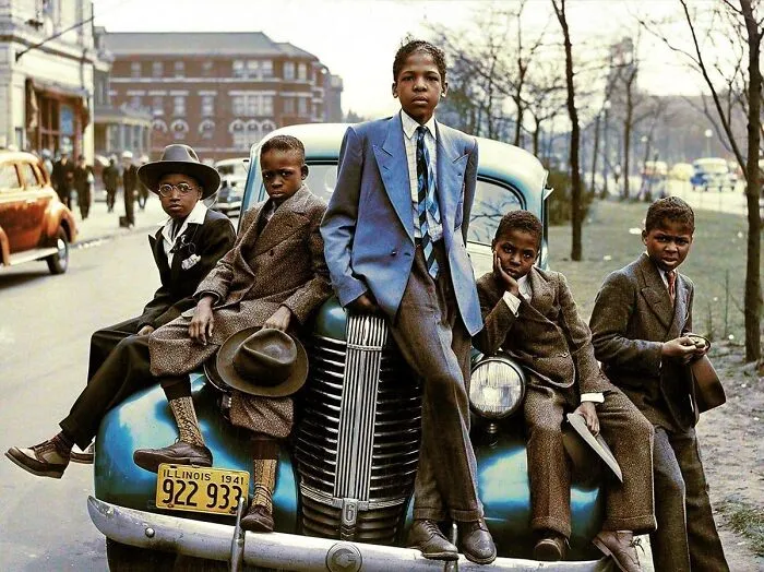 Russell Lee, "Boys On Easter Morning, 1941, Southside Chicago”
