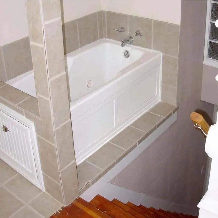 Nada como salir de la bañera a unas escaleras 