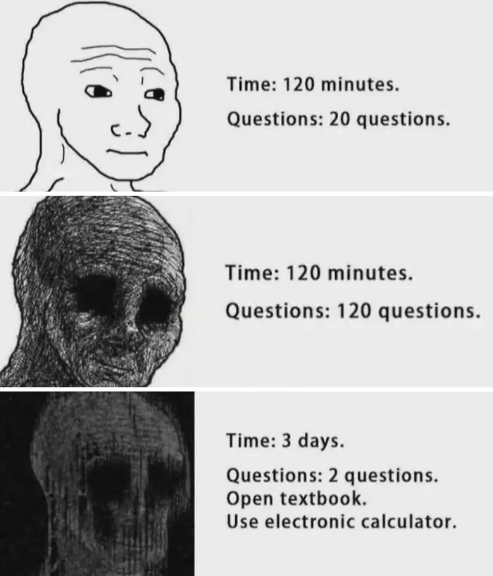 I Mostly Get It But What Kinda Maths Test Takes 3 Days For Only Two Questions?