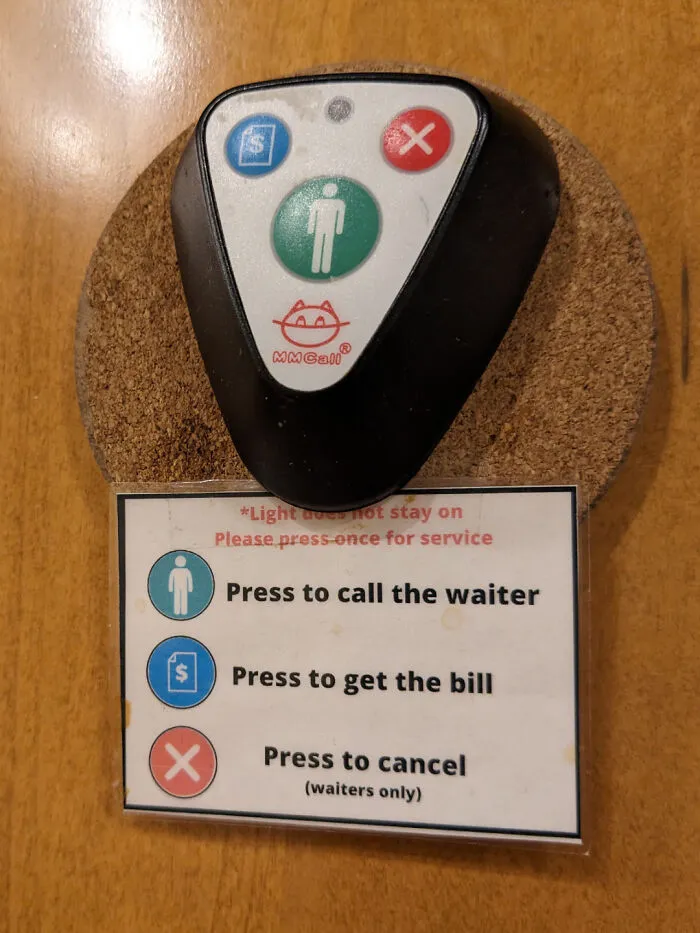 Por favor, implementen esto en todos los restaurantes del mundo. Es genial.