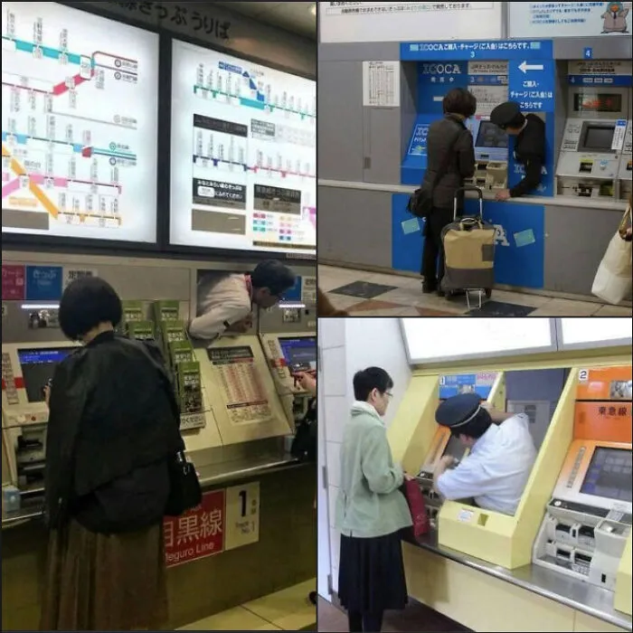 Cuando necesitas ayuda en una estación de tren en Japón, el servicio al cliente literalmente sale de la pared.