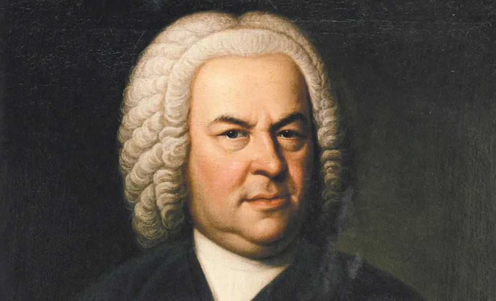 Oil painting of Johann Sebastian Bach, a composer who became deaf yet continued composing great works.