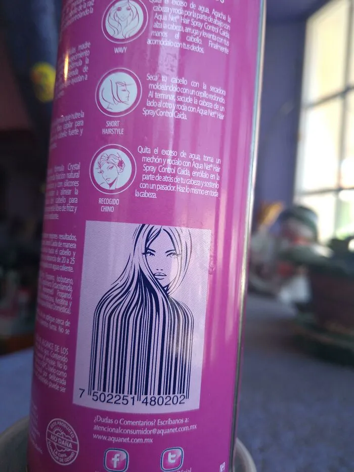 The Barcode On This Can Of Hairspray