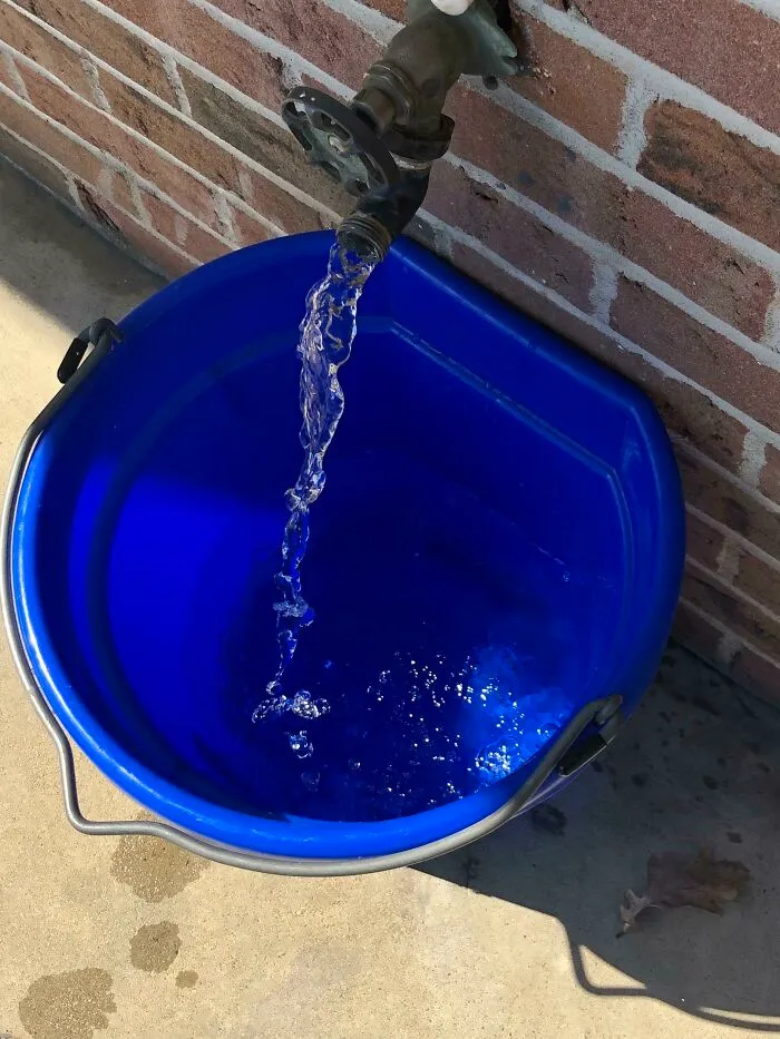 My Bucket Has A Flat Side To Put Against Walls