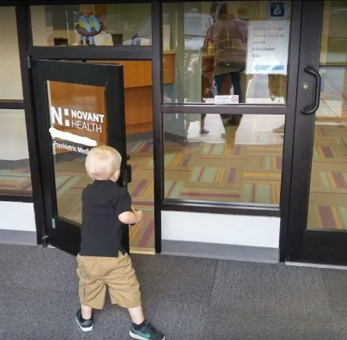 My Childhood Doctors Office Has A Mini Door Installed For Younger Patients