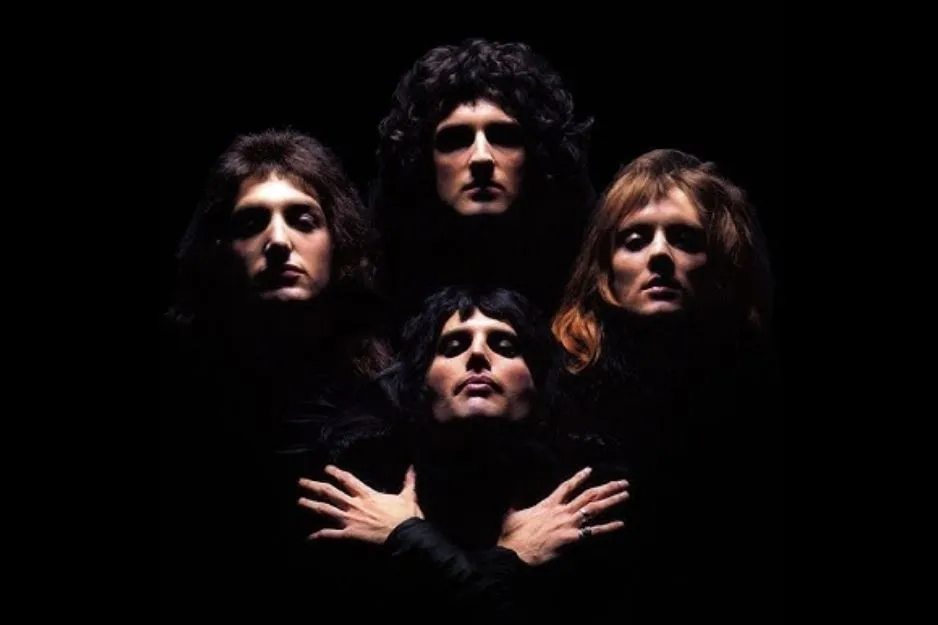 Queen's Bohemian Rhapsody: Iconic album cover with Freddie Mercury and Queen, a song that feels like life.