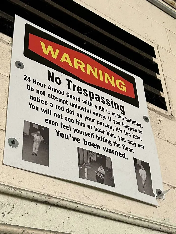 Weird Trespassing Sign…