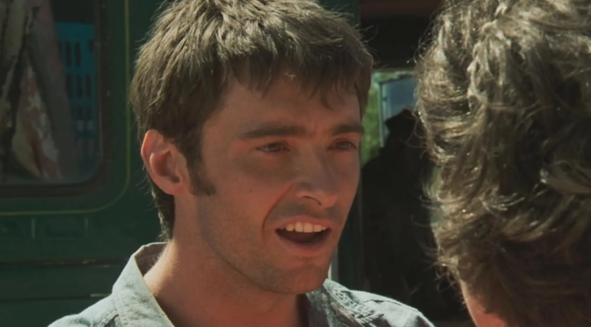 Hugh Jackman as a young rising star, shown in the Famous People Before The Fame series.