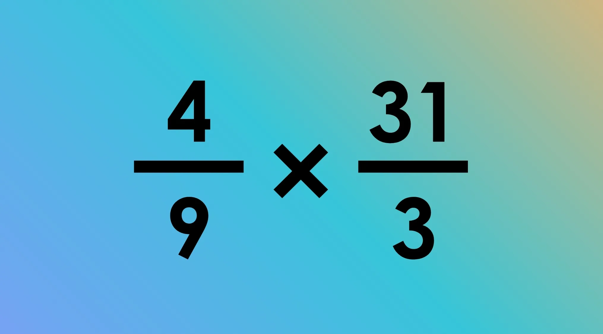 1869 MIT Entrance Exam question: multiply the fractions 4/9 and 31/3.