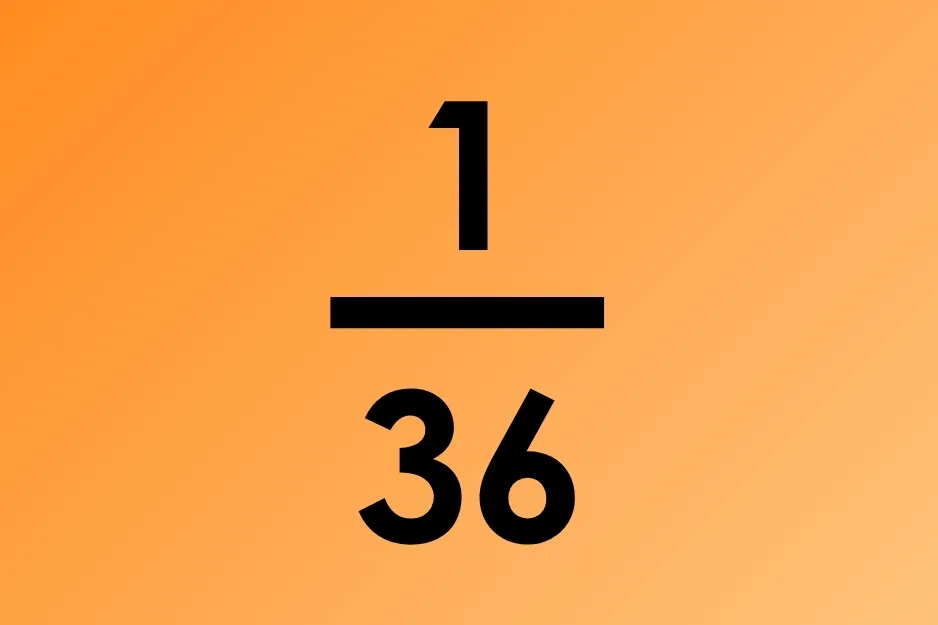 Fraction 1/36, representing what part of 1 week is 6 hours.