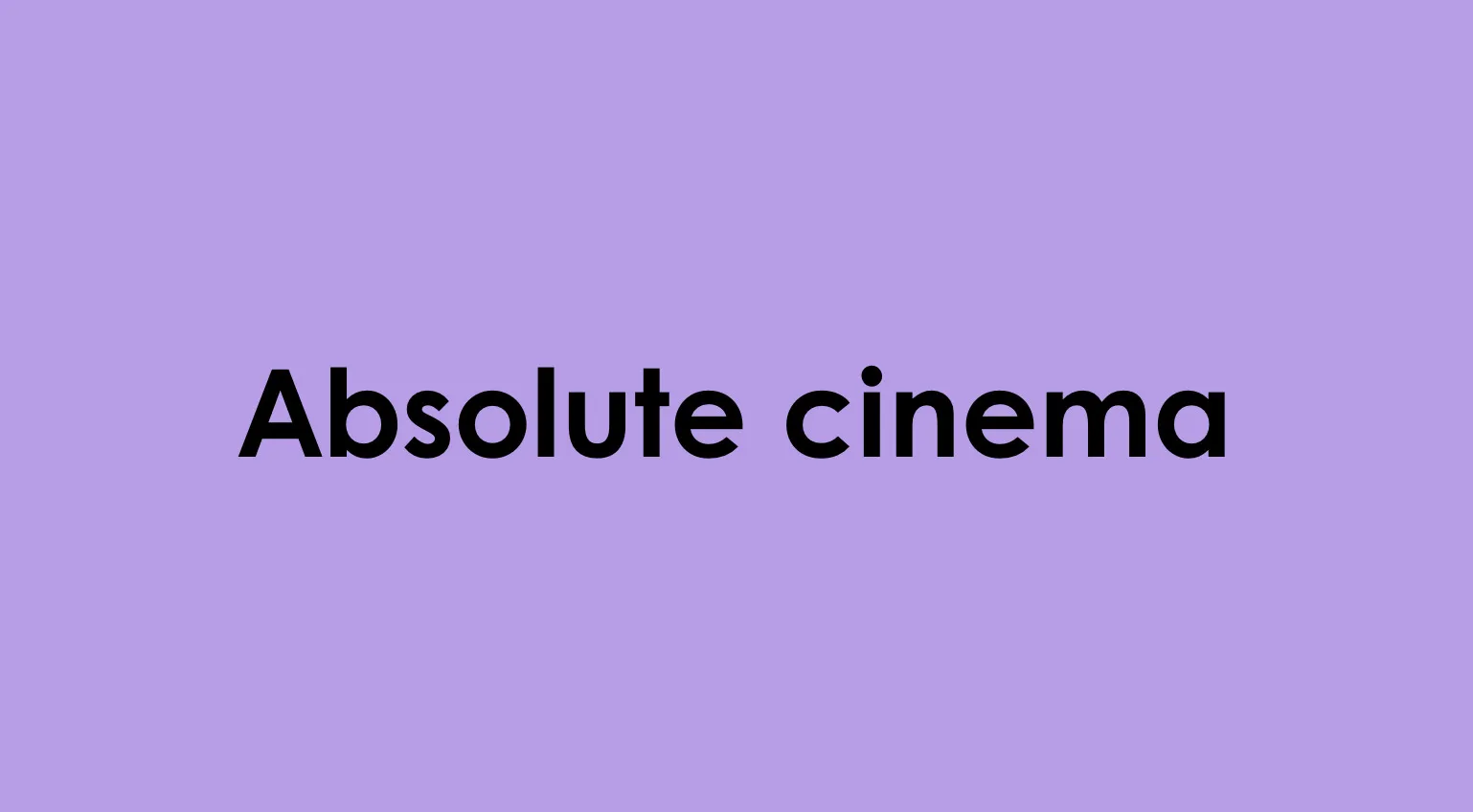 The phrase Absolute cinema on a purple background, for a TikTok and Gen Z slang quiz.