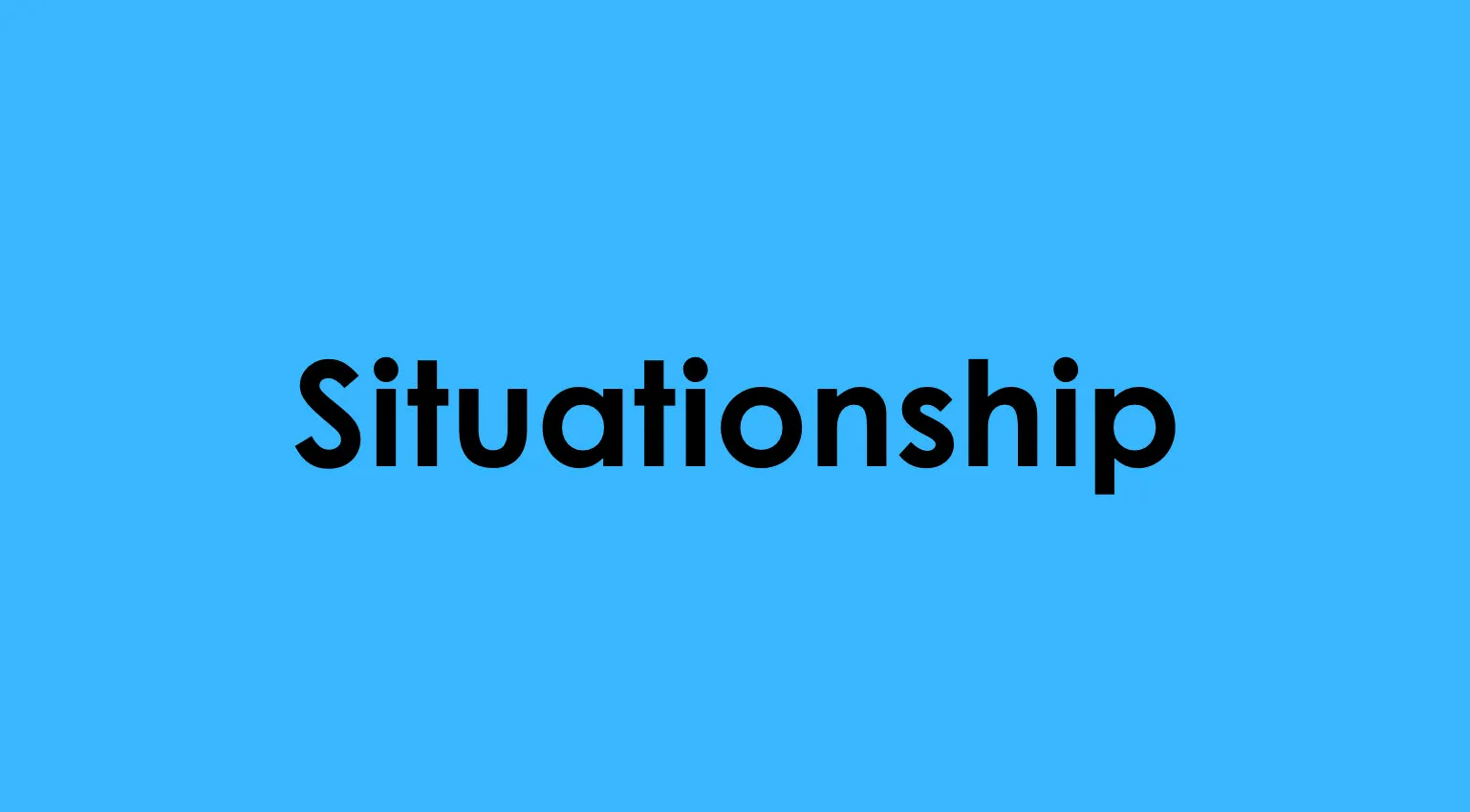 A blue background with the word Situationship in black text, for the TikTok and Gen Z slang quiz.