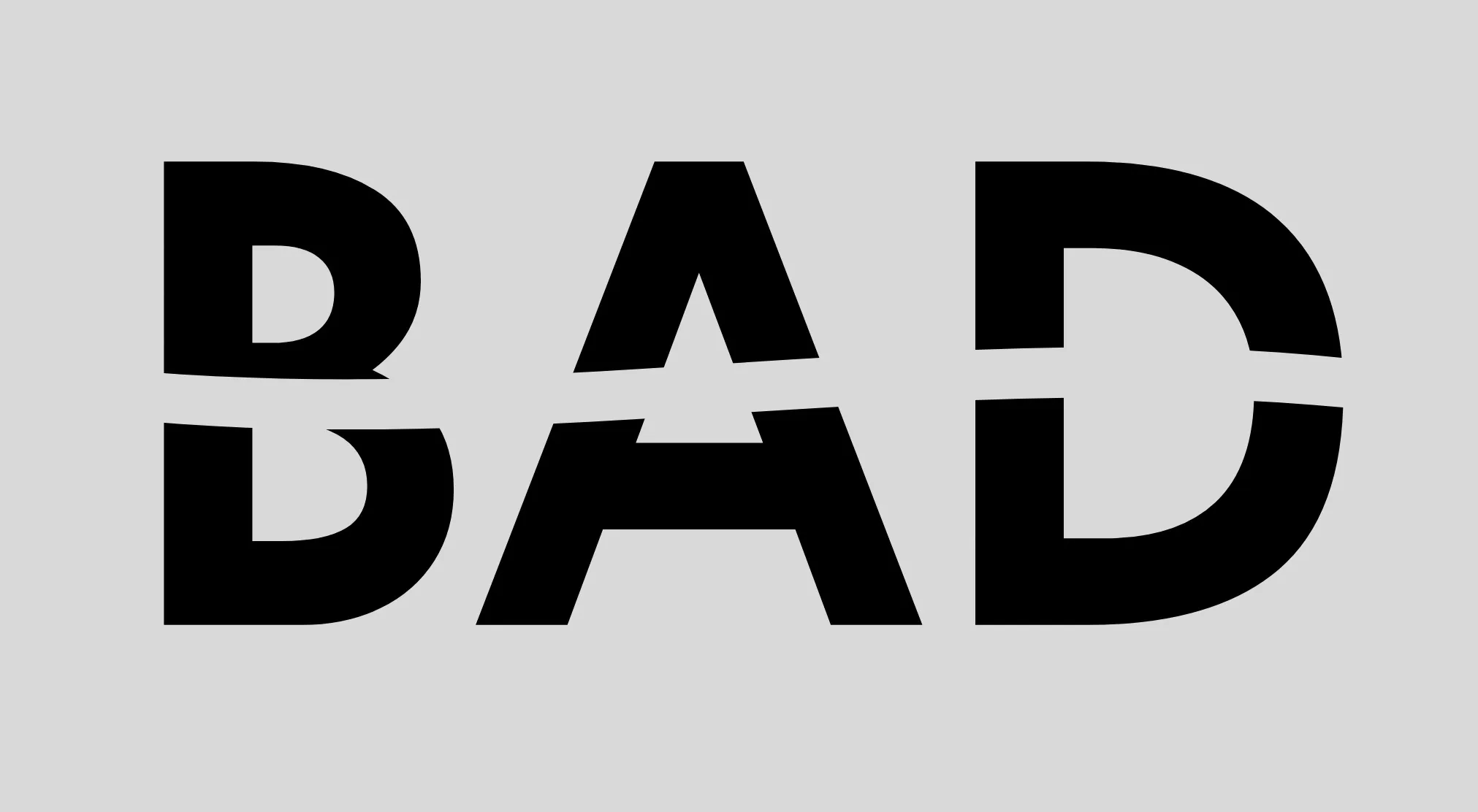 A Rebus Puzzle Quiz: The word BAD appears twice, once right-side up and once upside down, representing a hidden show.