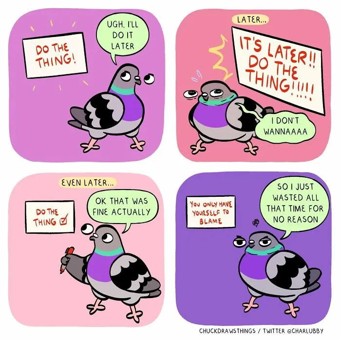 This Artist Turns Anxiety And Everyday Struggles Into Heartfelt Pigeon Comics (50 New Pics)