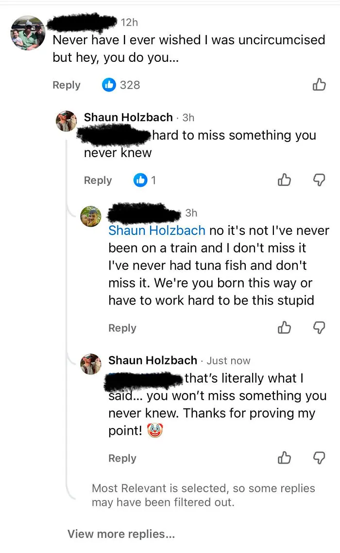 A humorous exchange where a know-it-all insists on missing something never experienced.