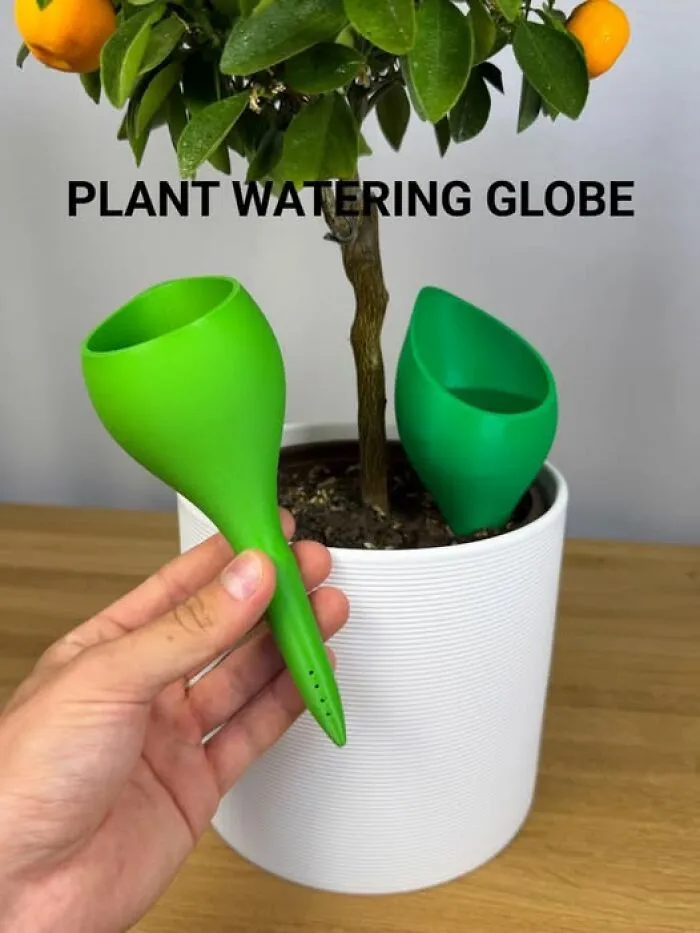 A Simple Self-Watering Globe Designed To Slowly Deliver Water Directly To Your Plant's Roots, Helping Maintain Consistent Soil Moisture With Minimal Effort