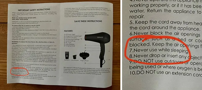 71 Warning Labels That Make You Wonder How Humanity Has Survived This Long