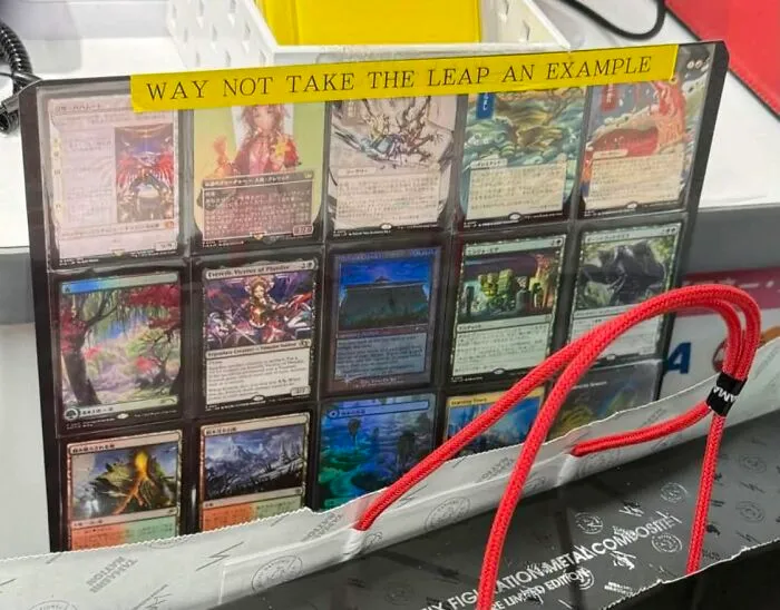 A display in Japan with a hilarious example of getting lost in translation on a yellow sticker.