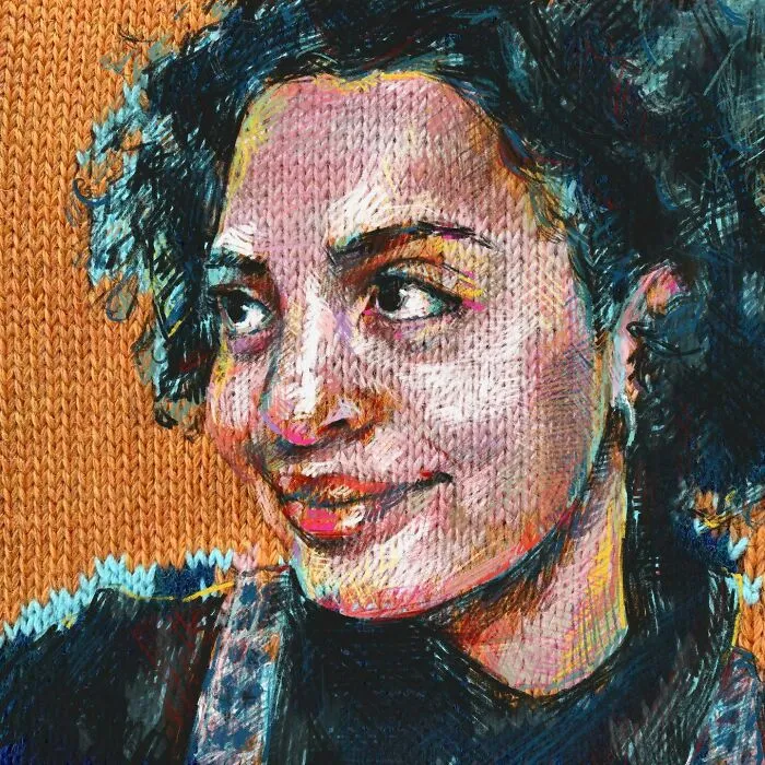 Artist Combines Vintage Knitting Machines And Digital Art To Create Stunning Portraits (33 Pics)