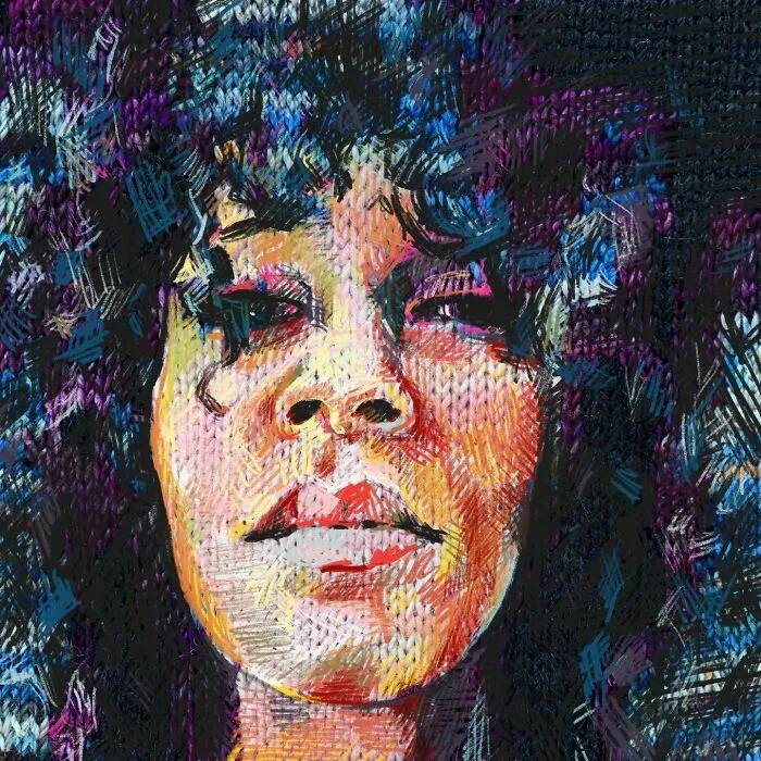 Artist Combines Vintage Knitting Machines And Digital Art To Create Stunning Portraits (33 Pics)