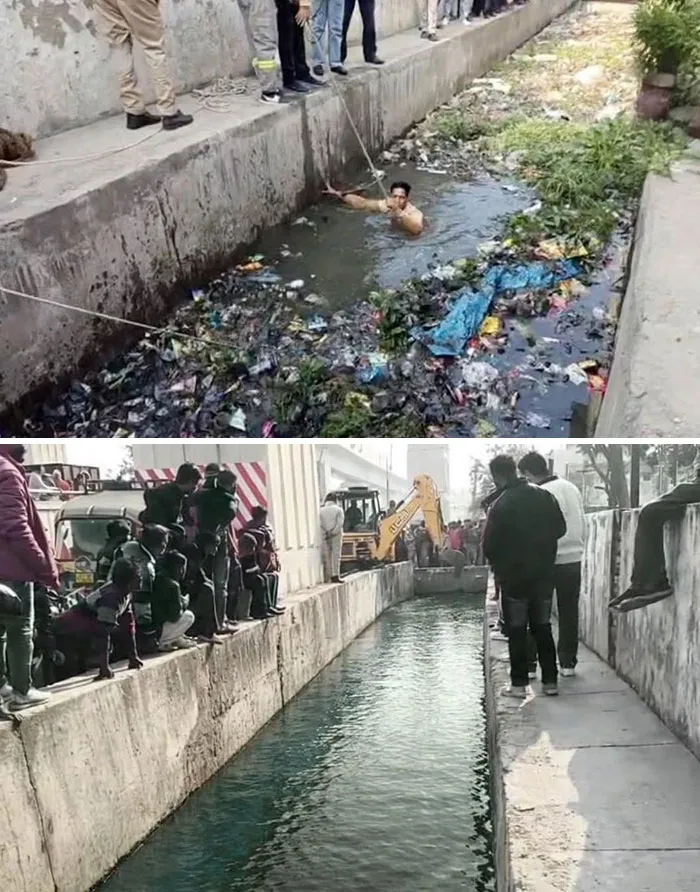 In India, A Woman Tricked Police And Civic Teams Into Cleaning An Open Drain For Three Hours By Falsely Claiming Someone Had Fallen Into It