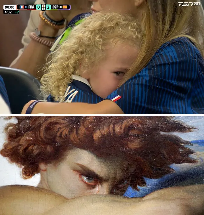 French Fan – The Fallen Angel By Alexandre Cabanel