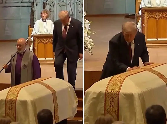 Tapping on Lindsey Graham's casket 