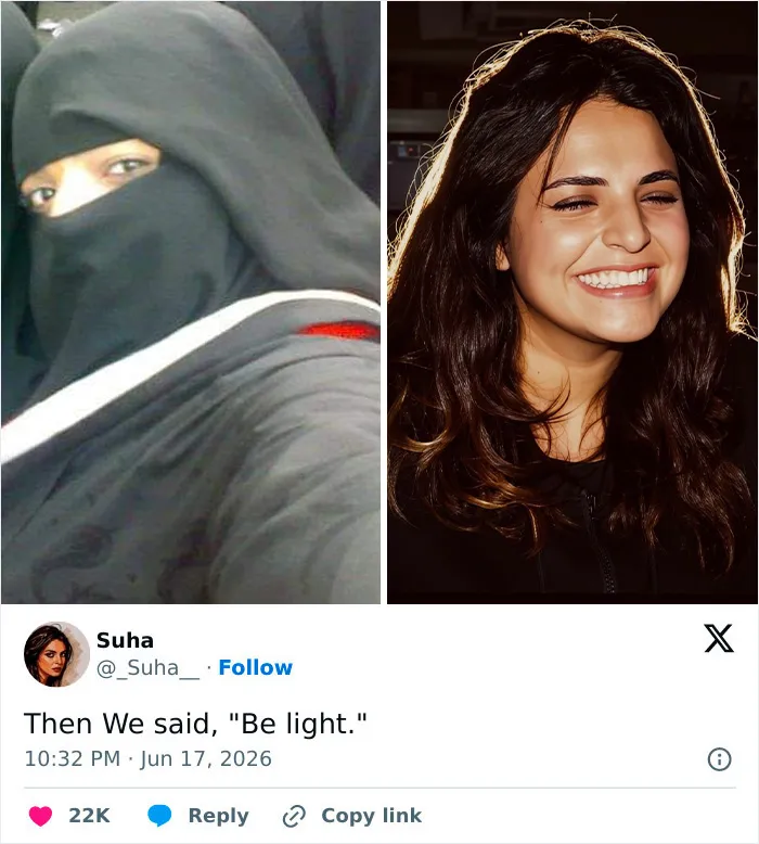 15 Side-By-Sides Showing What Letting Go Of The Hijab Looks Like For Real Women