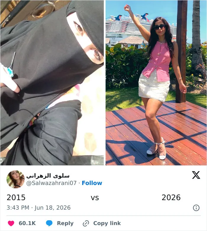 15 Side-By-Sides Showing What Letting Go Of The Hijab Looks Like For Real Women