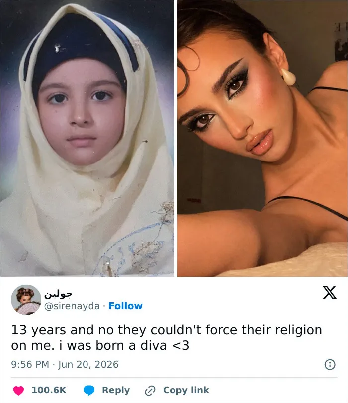 15 Side-By-Sides Showing What Letting Go Of The Hijab Looks Like For Real Women