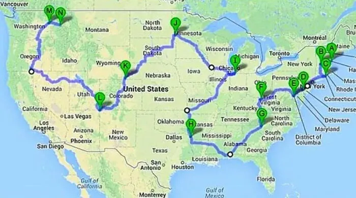 The Shortest Driving Route Through All 48 Contiguous Us States