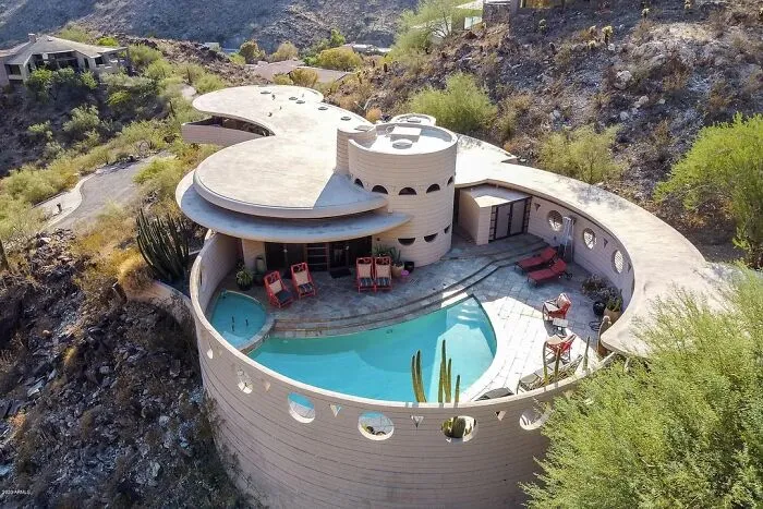 The Norman Lykes House (Circular Sun House), Designed By Frank Lloyd Wright, Phoenix, Arizona, 1959