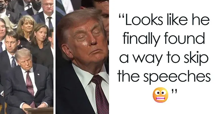“Did He Just Touch Wood?”: The Internet Reacts To Donald Trump’s Odd Moments At Lindsey Graham’s Funeral