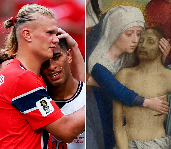 Erling Haaland And Jude Bellingham - Lamentation By Gerard David