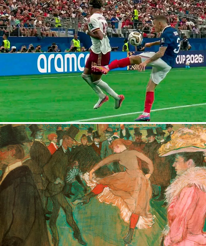 Lamine Yamal And Lucas Digne - At The Moulin Rouge, The Dance By Henri De Toulouse-Lautrec