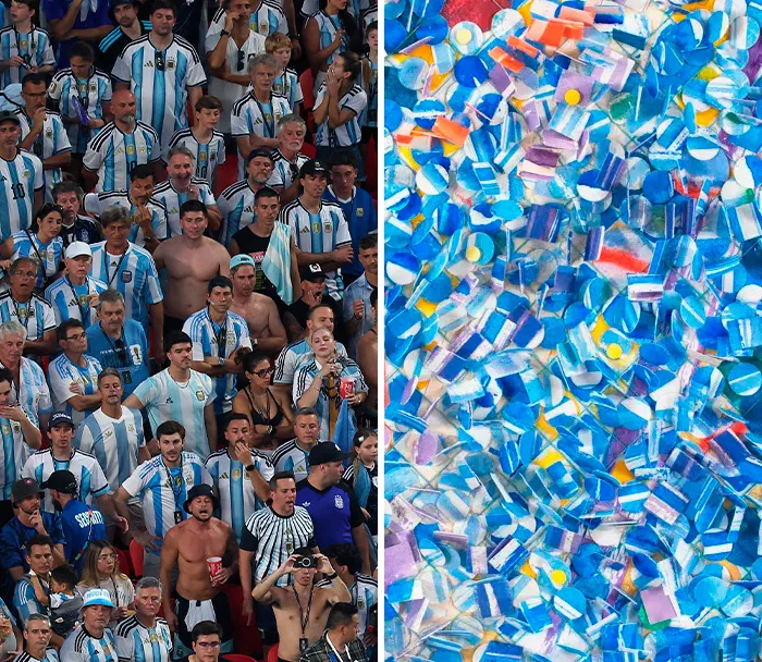 Football Fans - Untitled #59 By Howardena Pindell