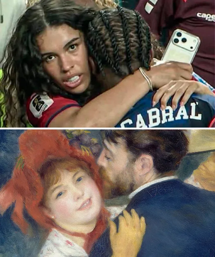 Sidny Lopes Cabral Embracing Jayley Da Cruz - Dance In The Country By Pierre-Auguste Renoir