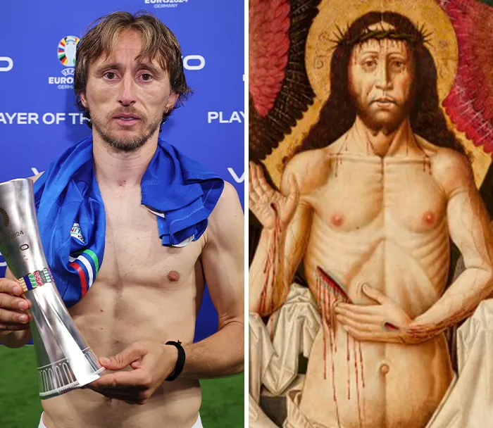 Luka Modrić - Christ As The Man Of Sorrows By Master Of Sankt Kathrein