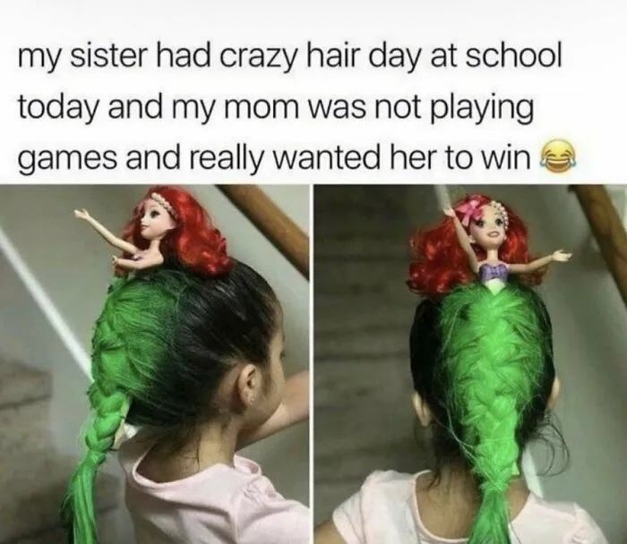 That Mom Didn’t Send Her To Crazy Hair Day. She Sent Her To Win It