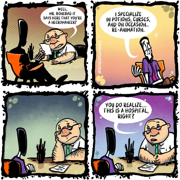 A Necromancer Takes Odd Jobs Instead Of Conquering The World In This Artist’s Comics (49 New Pics)