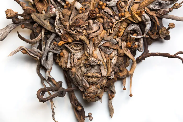 27 Mesmerizing Portrait Sculptures Crafted From Naturally Found Wood By This Artist