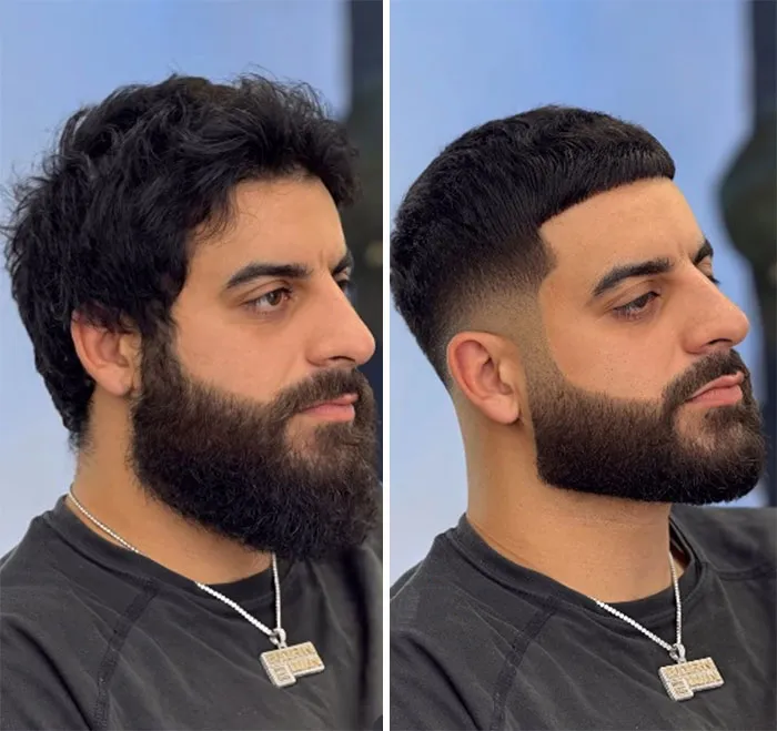 This Barber Shared Before-And-After Photos Of Clients That Prove A Haircut Can Change Everything (26 Pics)