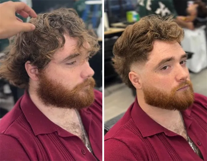 This Barber Shared Before-And-After Photos Of Clients That Prove A Haircut Can Change Everything (26 Pics)