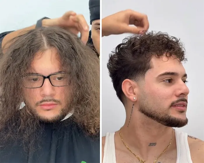 This Barber Shared Before-And-After Photos Of Clients That Prove A Haircut Can Change Everything (26 Pics)